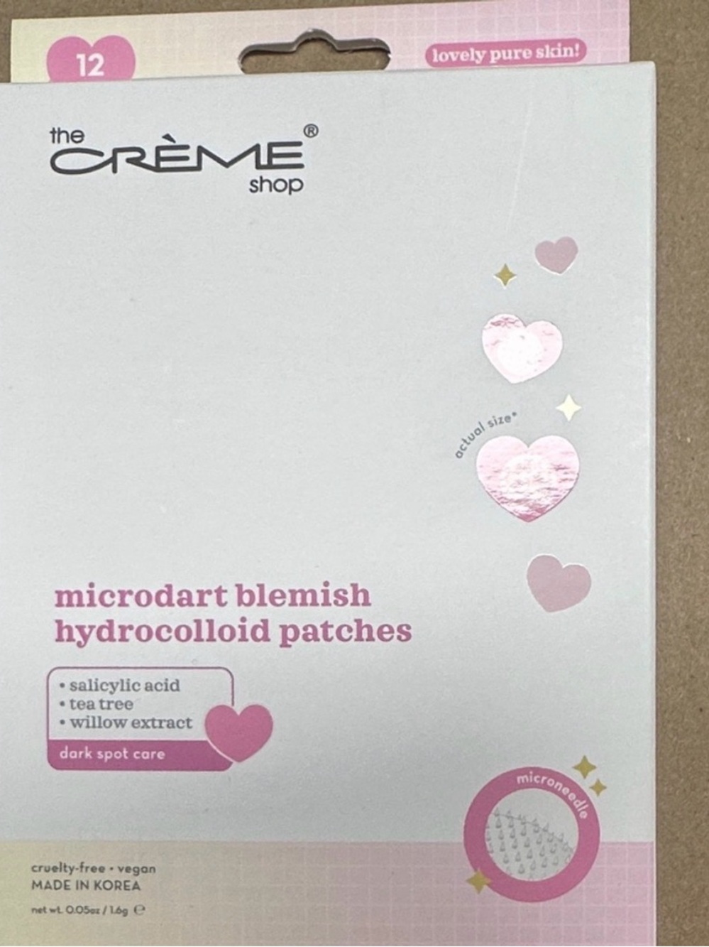 The Crème Shop Microdart Blemish Hydrocolloid Patches - set of 12 patches
